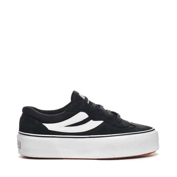 Superga 3041 Revolley Black Sneakers - Women's Sneakers USA | US5909895